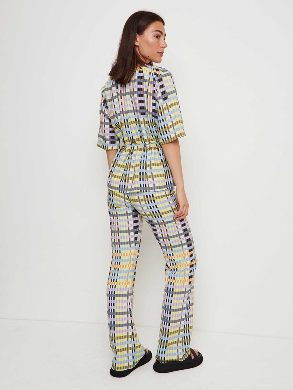 Stine Goya Marc Micro Check Pants – size S - Picture 3 of 6